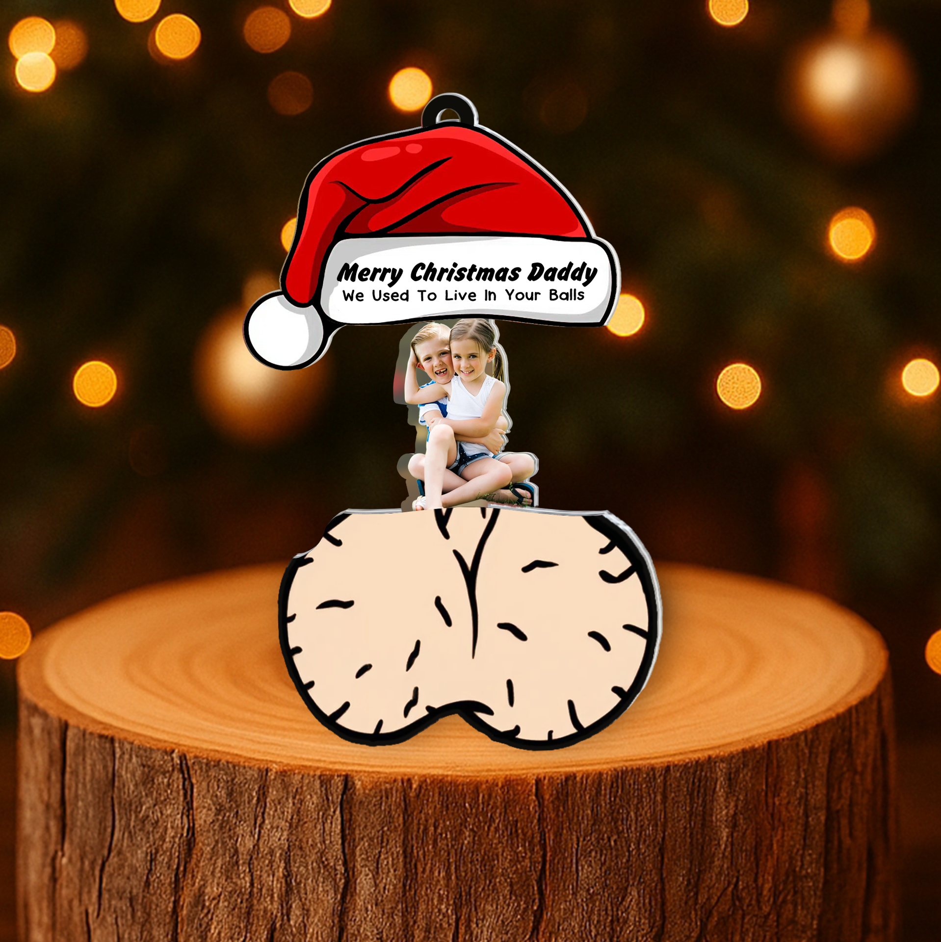 Personalized Funny Sliding Reveal Keychain for Dad - Custom Acrylic Christmas Gift-P2509-2506-mk1