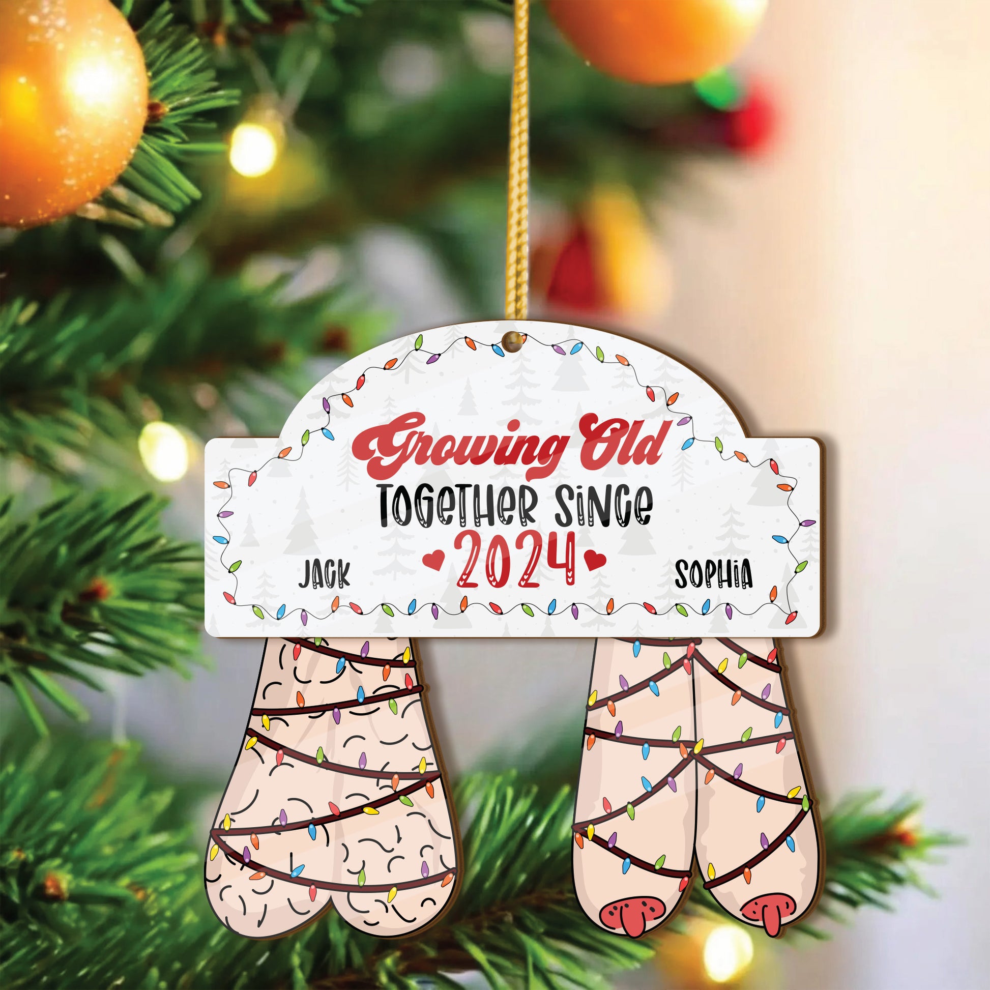 Personalized Hilarious Shaking Ornament For Couples-P2509-1204-mk1