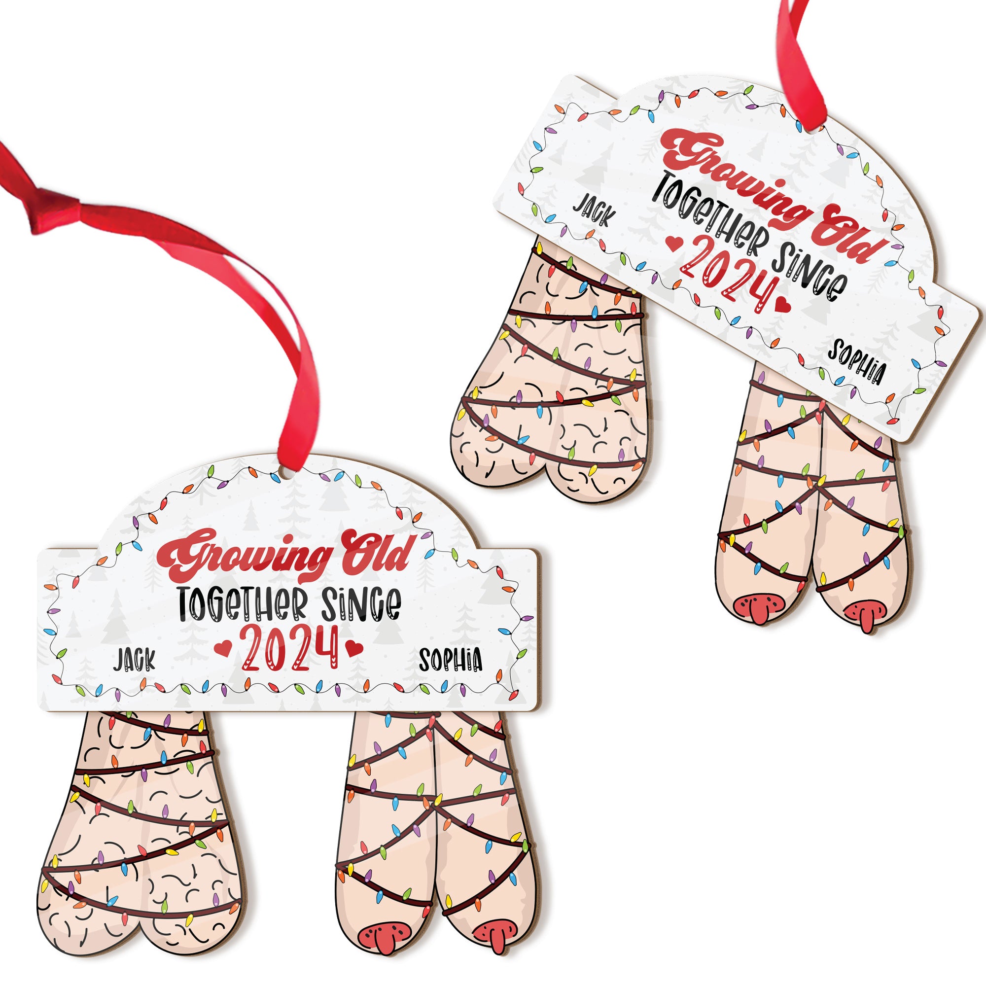 Personalized Hilarious Shaking Ornament For Couples-P2509-1204-mk2