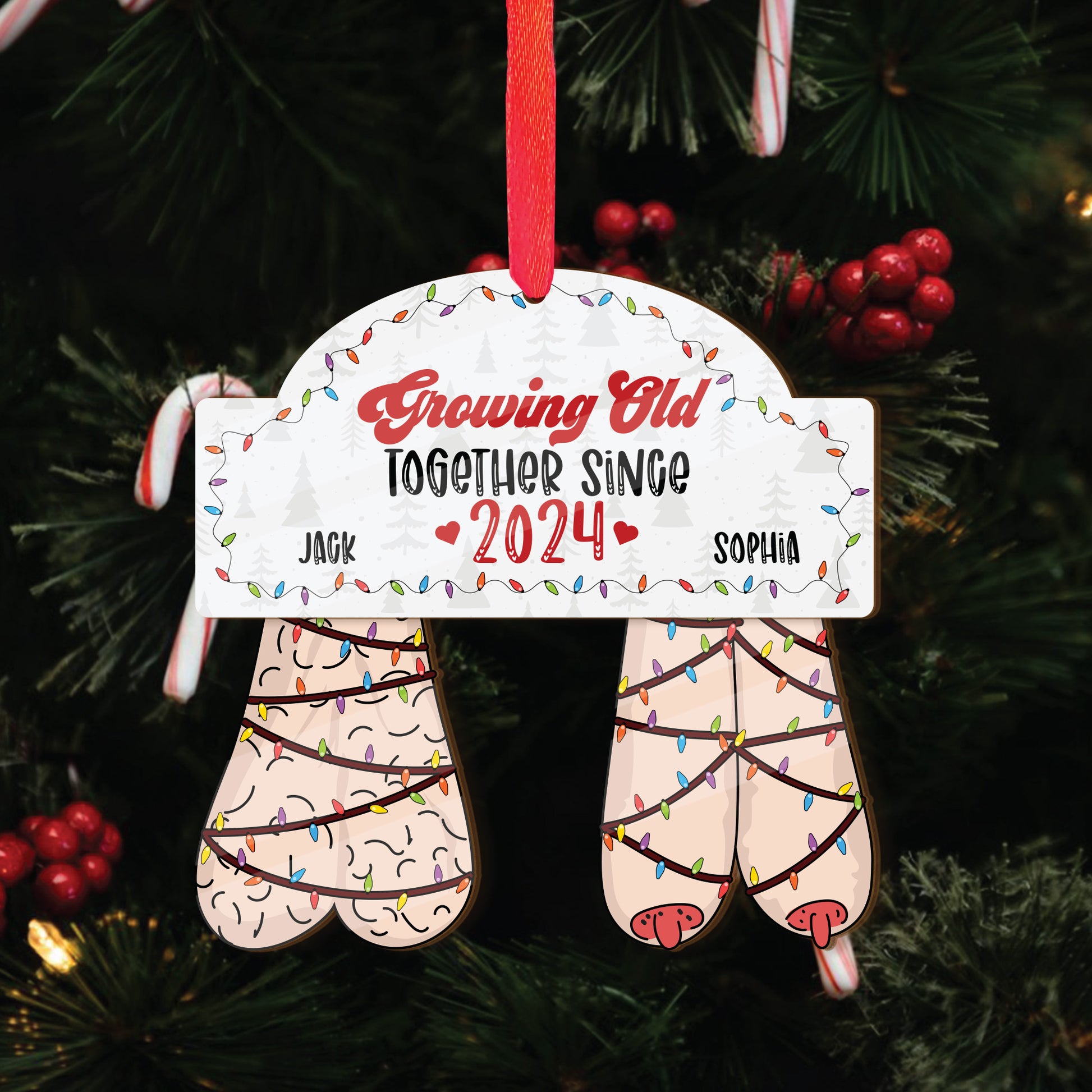 Personalized Hilarious Shaking Ornament For Couples-P2509-1204-mk4