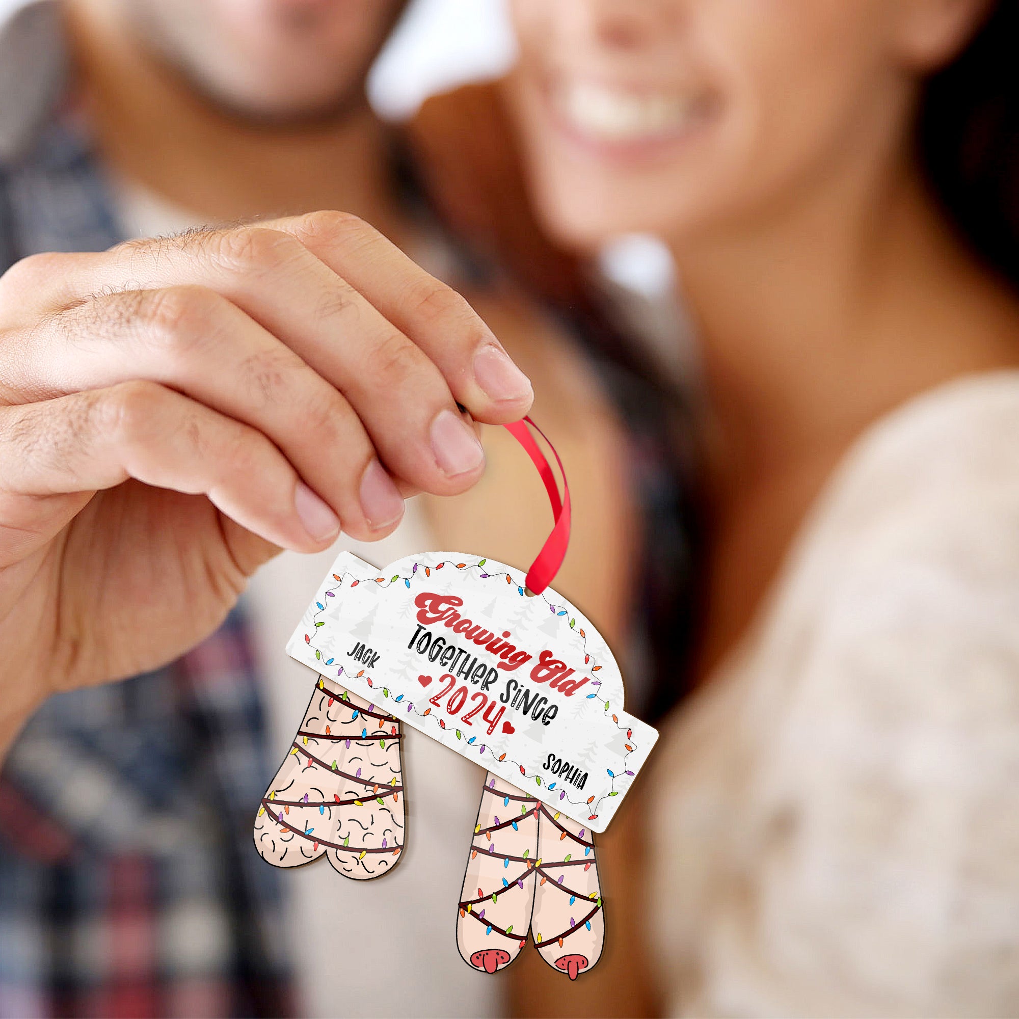 Personalized Hilarious Shaking Ornament For Couples-P2509-1204-mk5