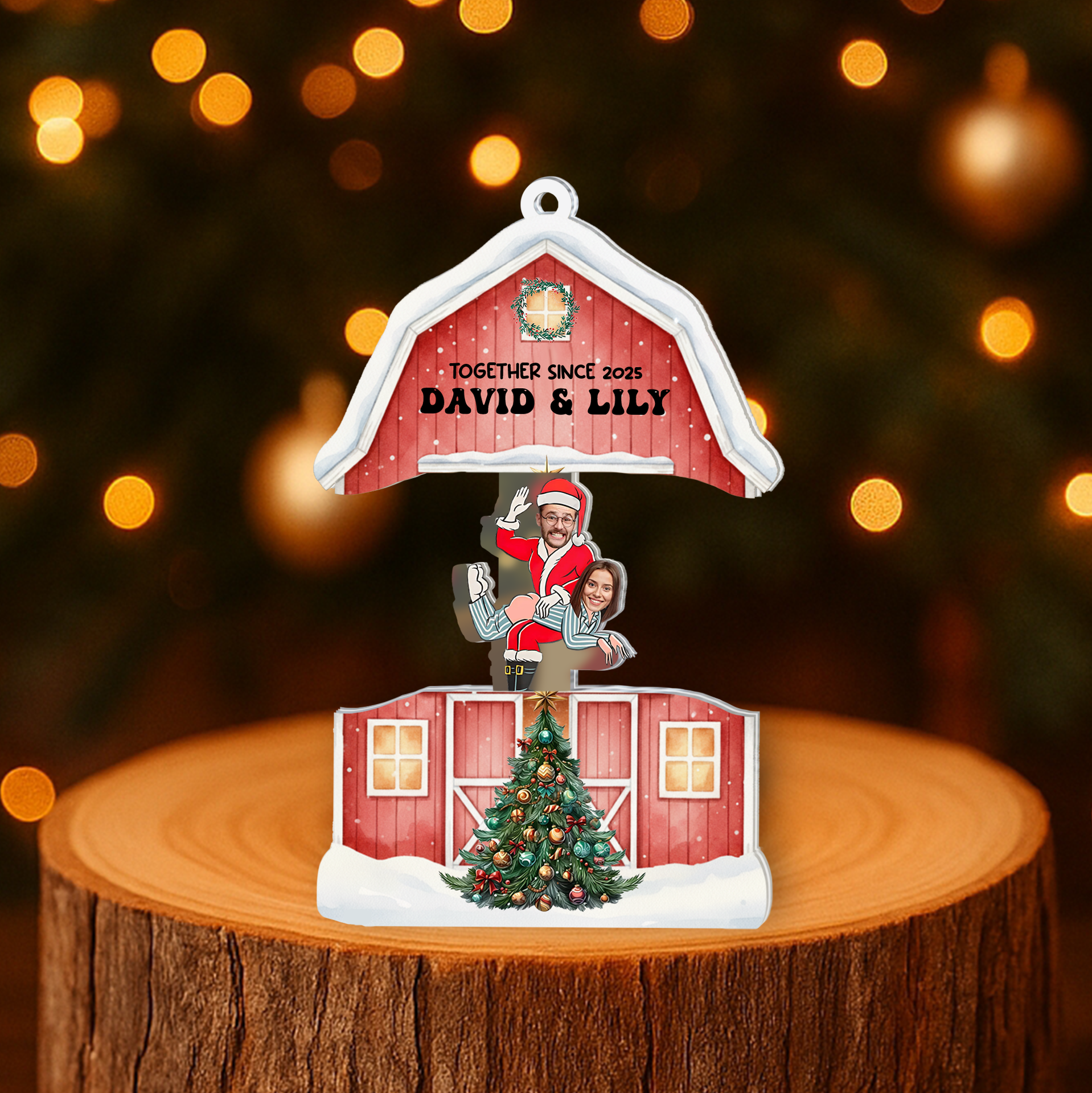 Personalized Photo Sliding Reveal Acrylic Keychain - Custom Couple Christmas Gift-P2509-2209-mk1