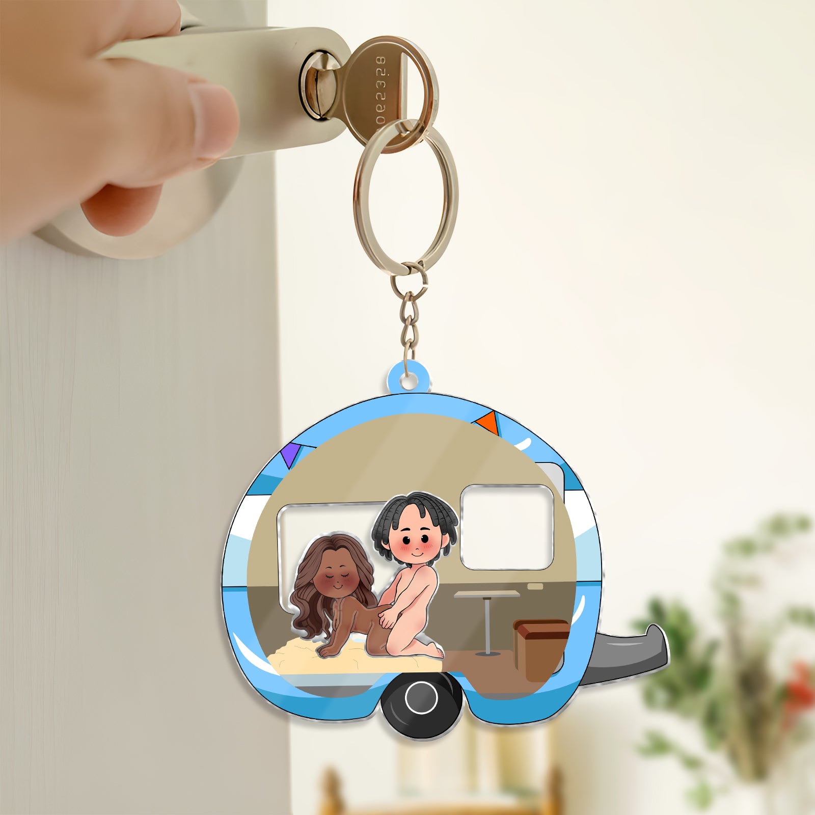 Personalized Shaking Keychain for Couples - Love Journey of Ours Daily Version-Mk-3