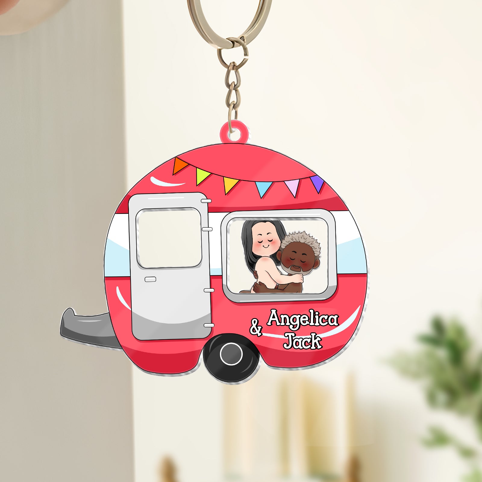 Personalized Shaking Keychain for Couples - Love Journey of Ours Daily Version-Mk-4