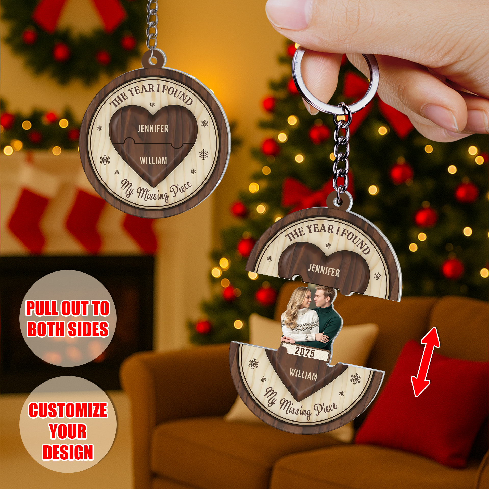 Personalized Sliding Reveal Acrylic Keychain - Custom Photo Gift For Couples-P2509-1802_1-Mk1