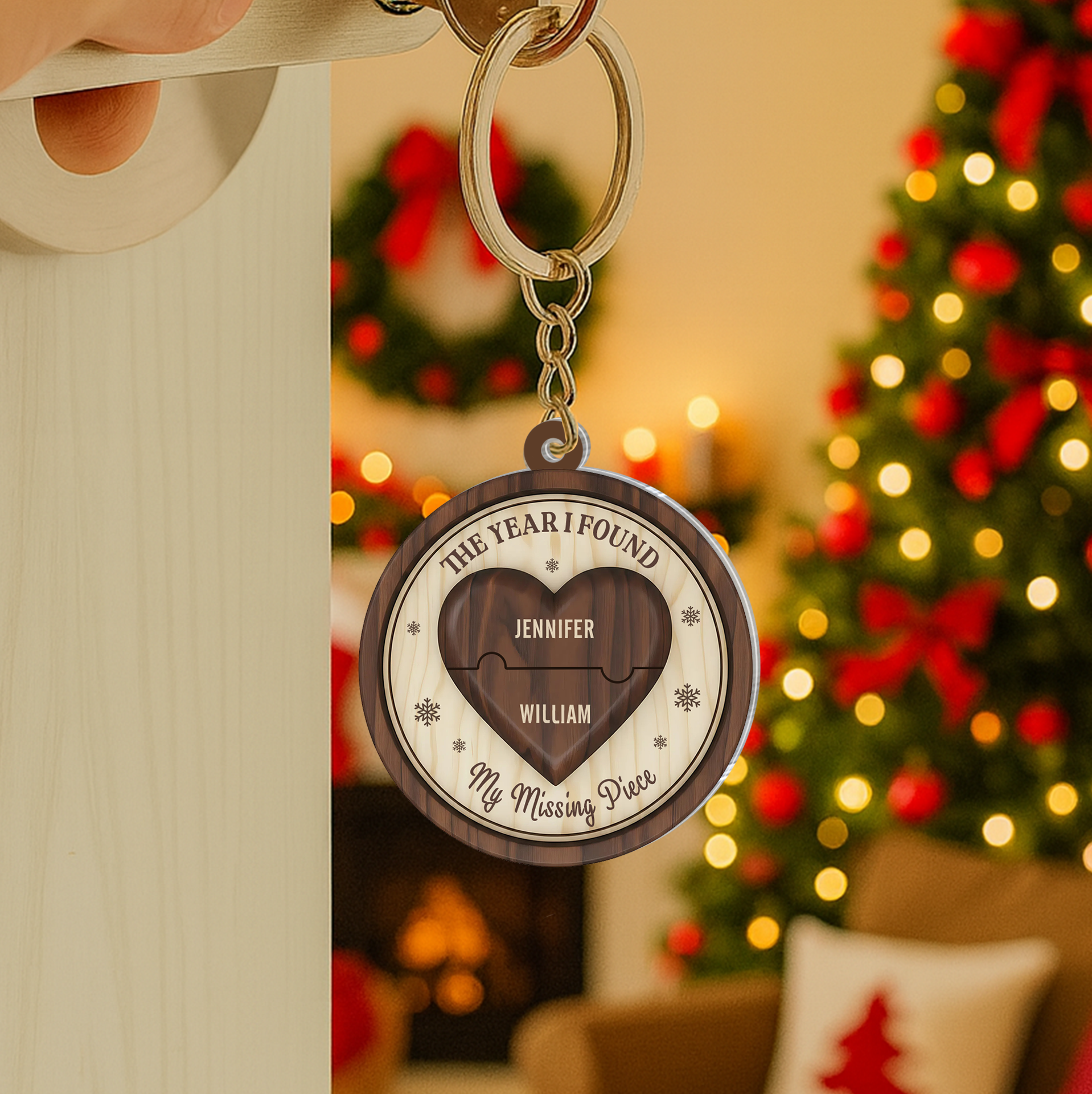 Personalized Sliding Reveal Acrylic Keychain - Custom Photo Gift For Couples-P2509-1802_1-Mk2
