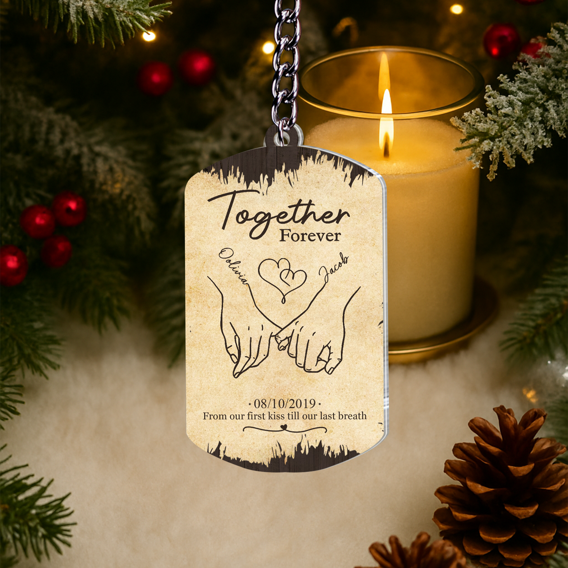 Personalized Sliding Reveal Acrylic Keychain - Romantic Photo Gift for Him Or Her-P2510-0604-mk4