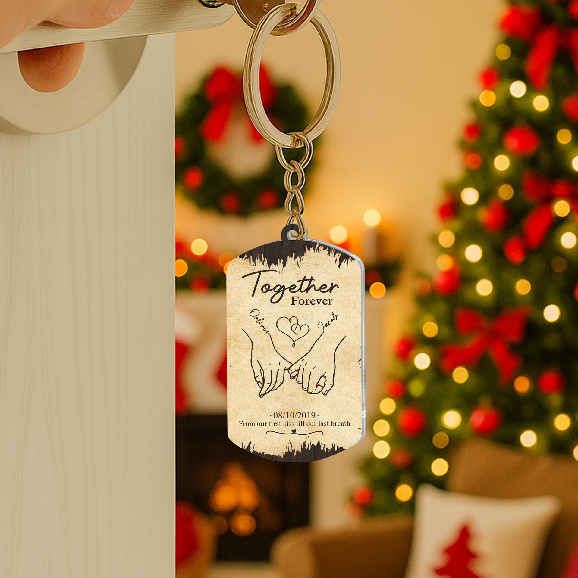 Personalized Sliding Reveal Acrylic Keychain - Romantic Photo Gift for Him Or Her-P2510-0604-mk6