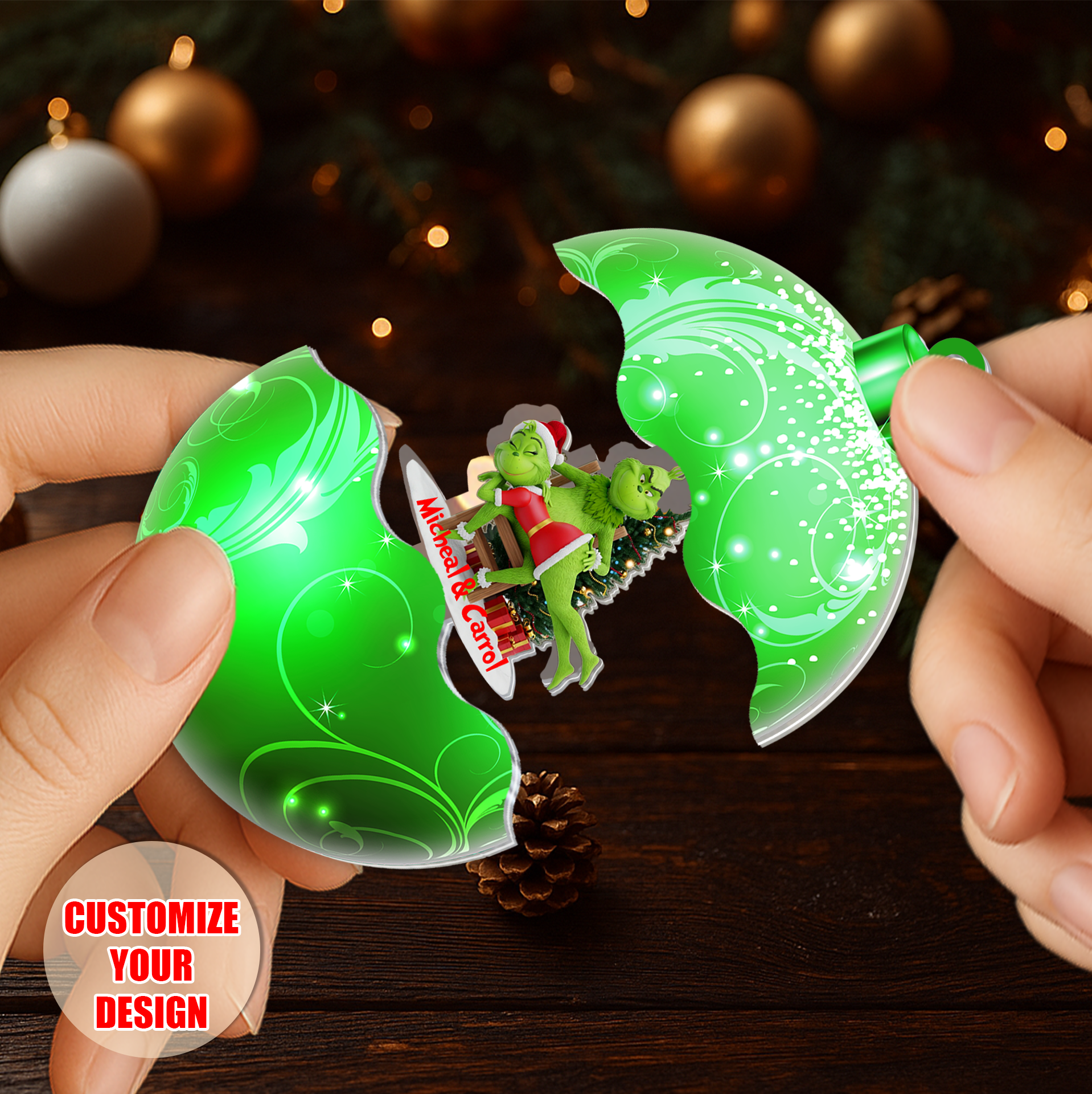 Personalized Sliding Reveal Acrylic Keychain - Unique Christmas Gift Idea-P2509-1601-mk4