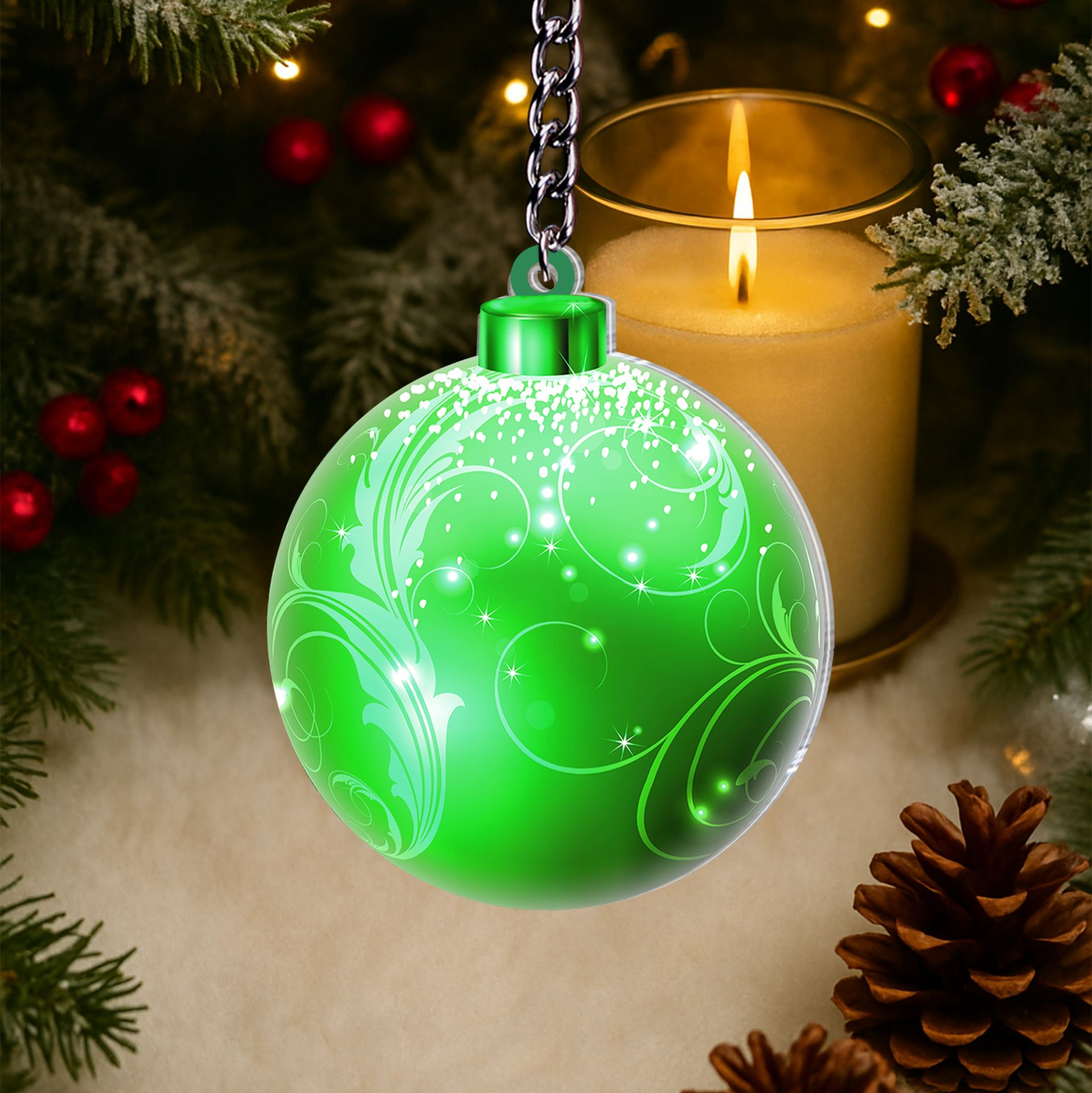 Personalized Sliding Reveal Acrylic Keychain - Unique Christmas Gift Idea-P2509-1601-mk6