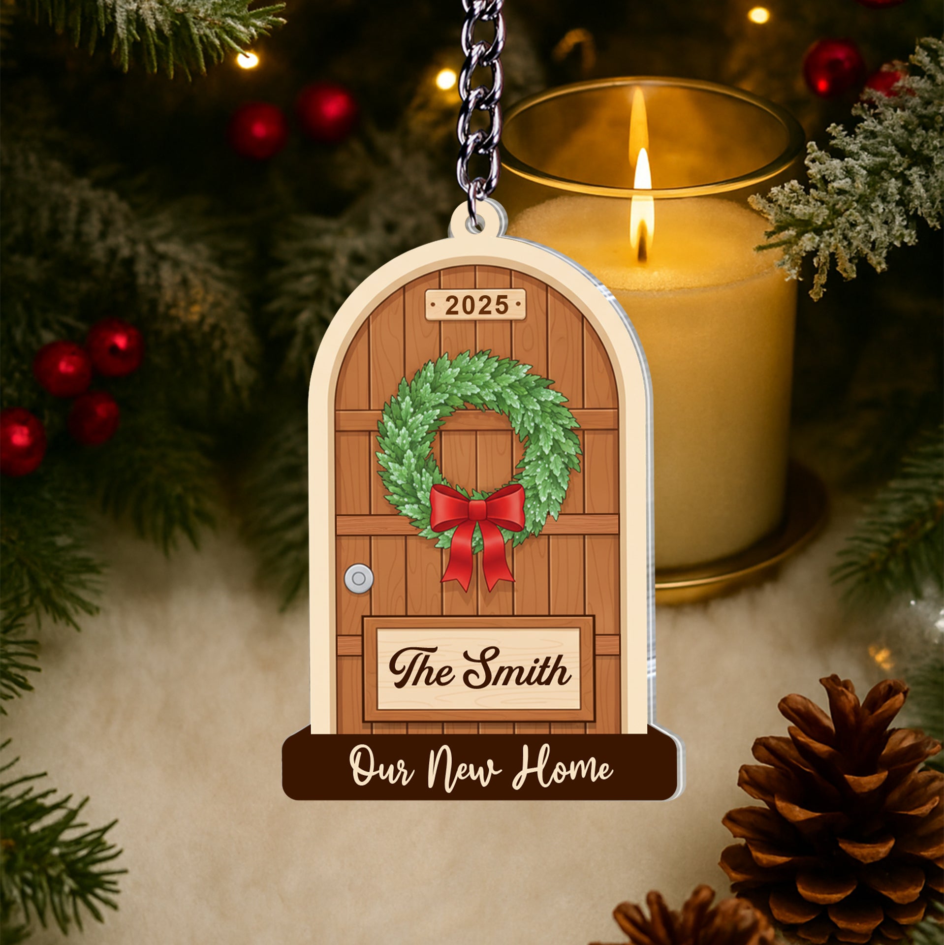 Personalized Sliding Reveal Acrylic Keychain - Unique Couple Gift-P2509-2302-mk4