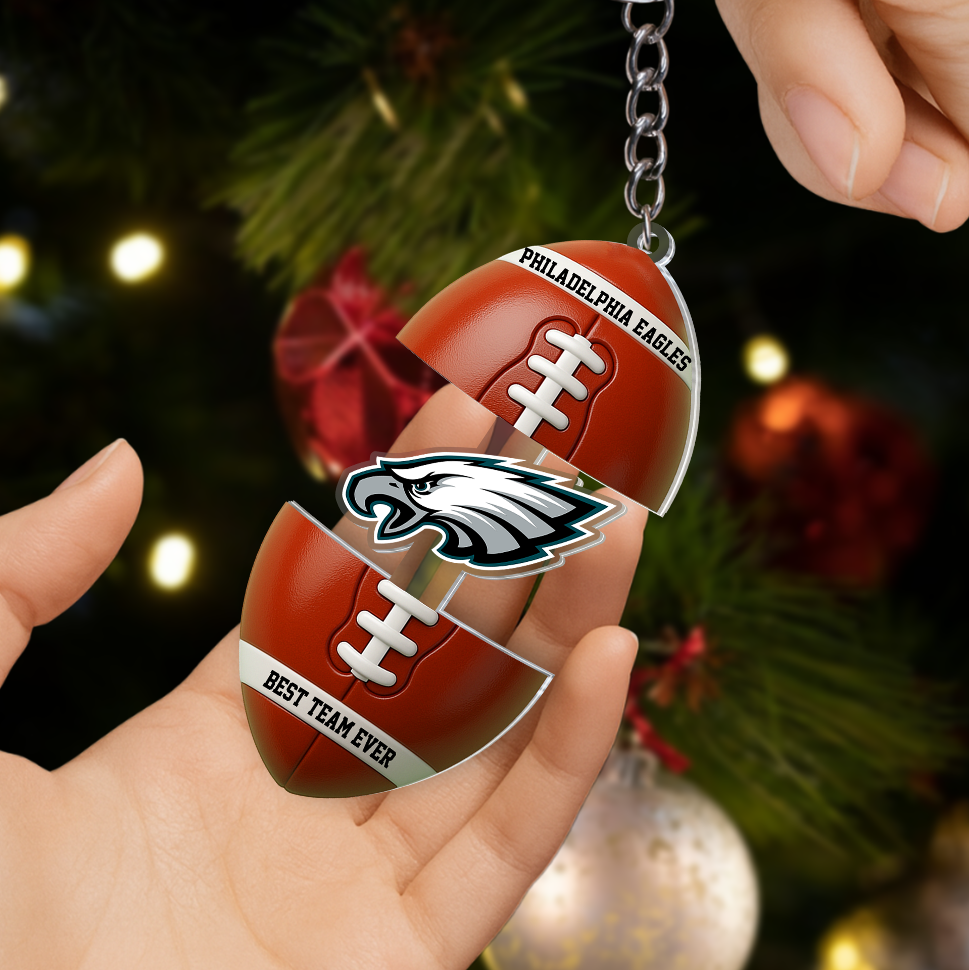 Personalized Sliding Reveal Keychain - Custom Football Gift for Fans and Teams-P2510-2706-mk3