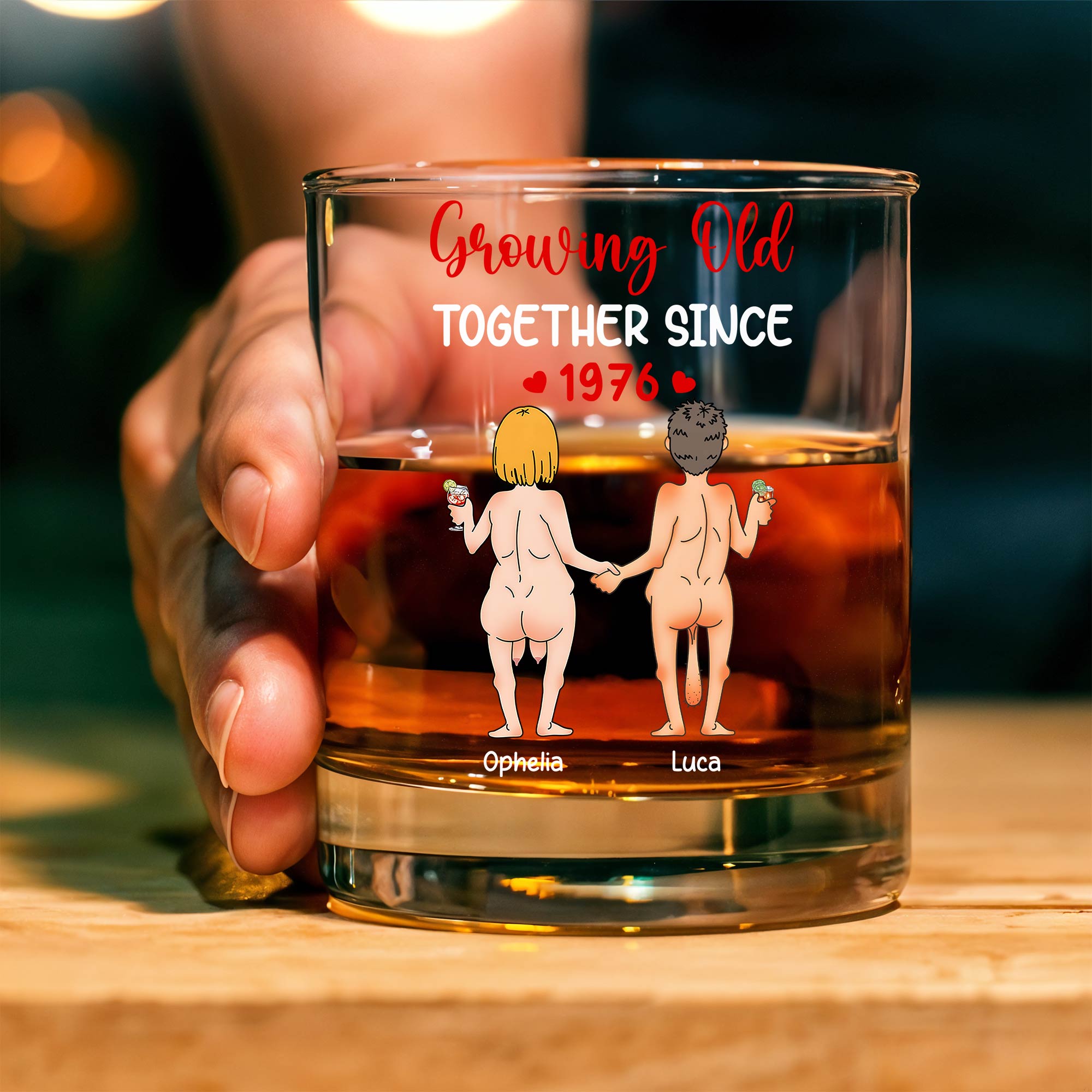 Personalized Whiskey Glass - Romantic and Humorous Gift for Couples-Mk-2
