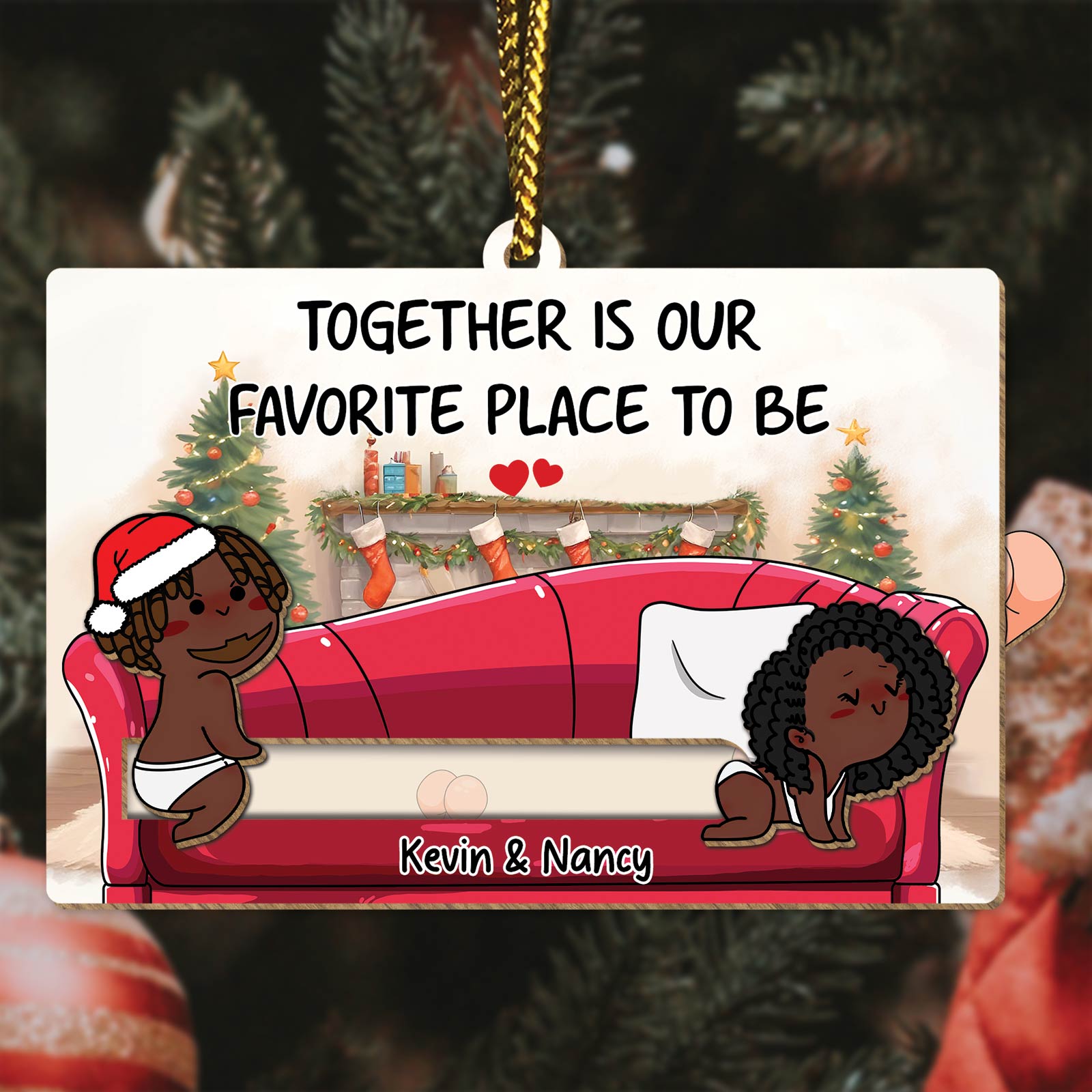 Personalized Wooden Slider Card - Romantic Gift for Couples-Mk-1