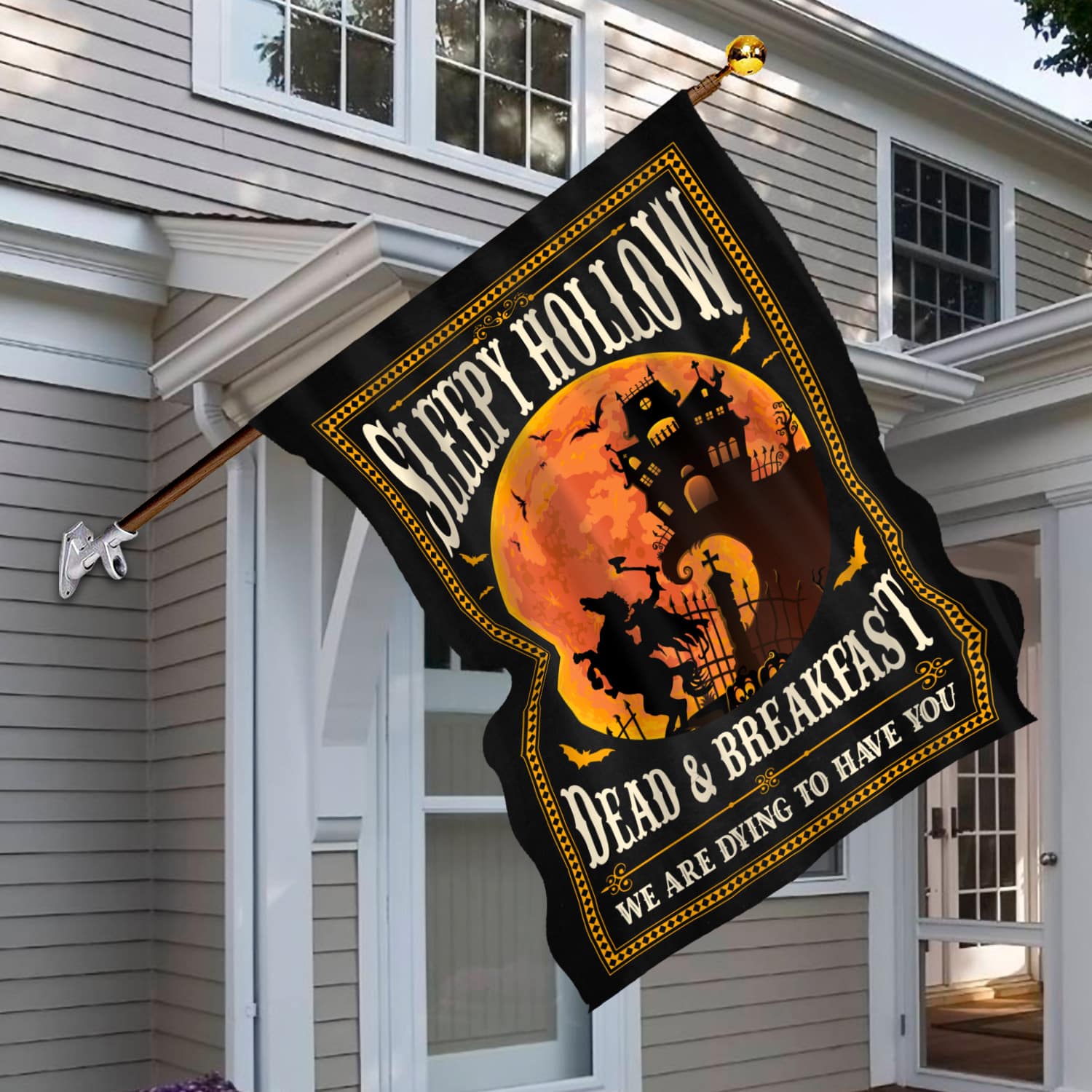 Spooky Halloween Flag - Sleepy Hollow Dead & Breakfast Yard Sign-W170725-11-mk-3