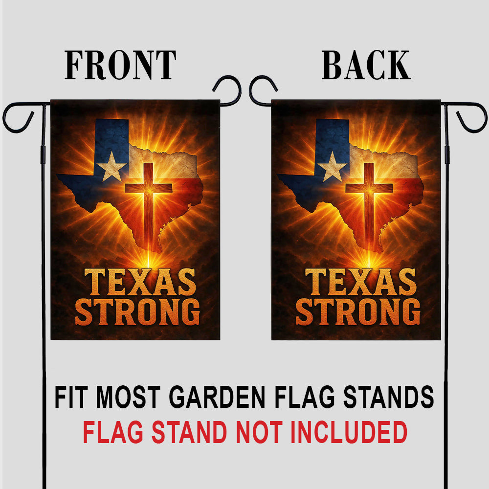 Texas Strong Christian Flag - Cross and Texas Map Outdoor Religious Banner-W160725-3-GF-mk5