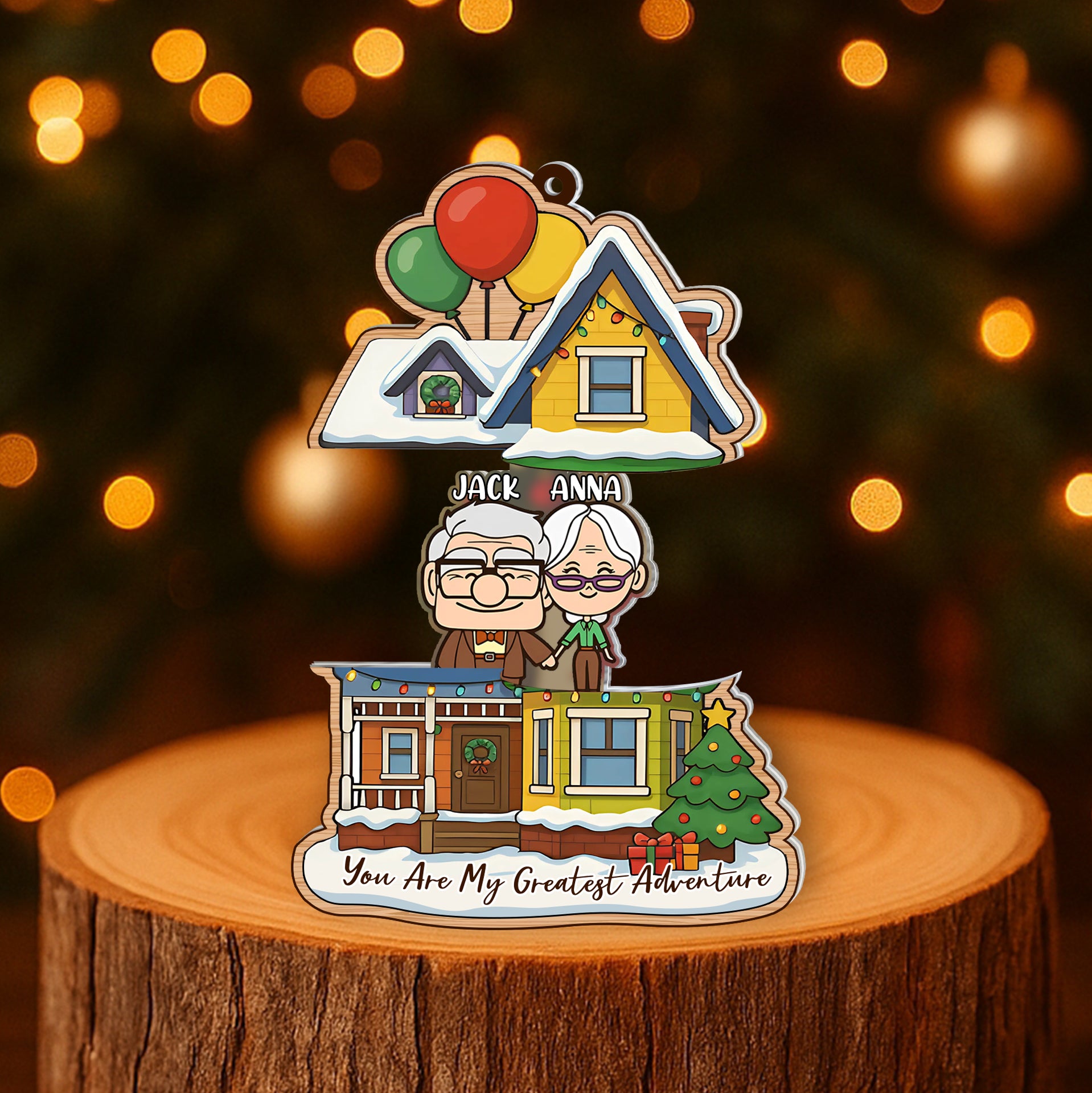You Are My Greatest Adventure - Personalized Sliding Reveal Acrylic Keychain For Couples-P2510-0903-mk2
