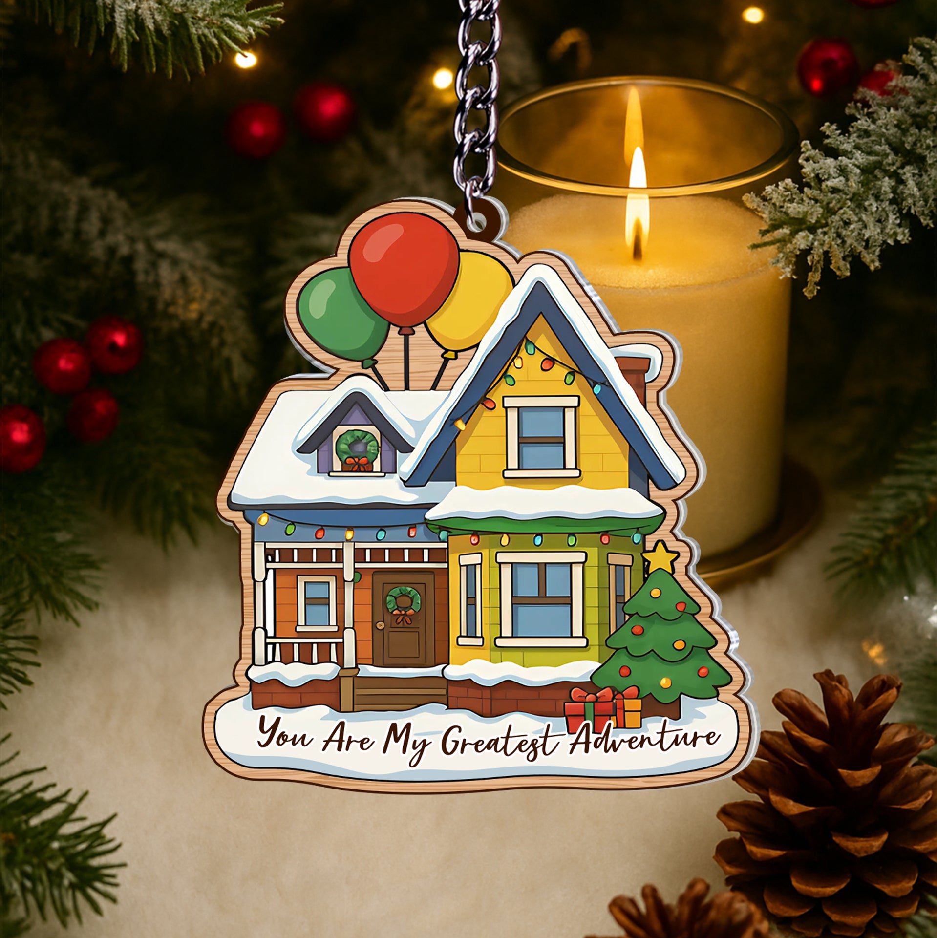 You Are My Greatest Adventure - Personalized Sliding Reveal Acrylic Keychain For Couples-P2510-0903-mk3