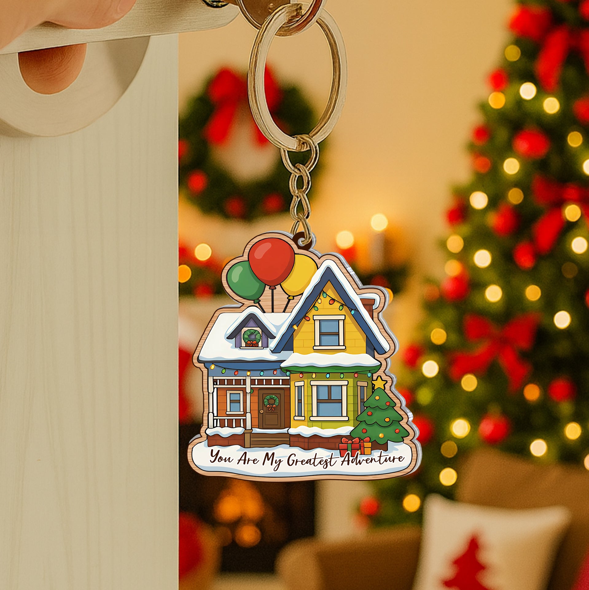 You Are My Greatest Adventure - Personalized Sliding Reveal Acrylic Keychain For Couples-P2510-0903-mk5