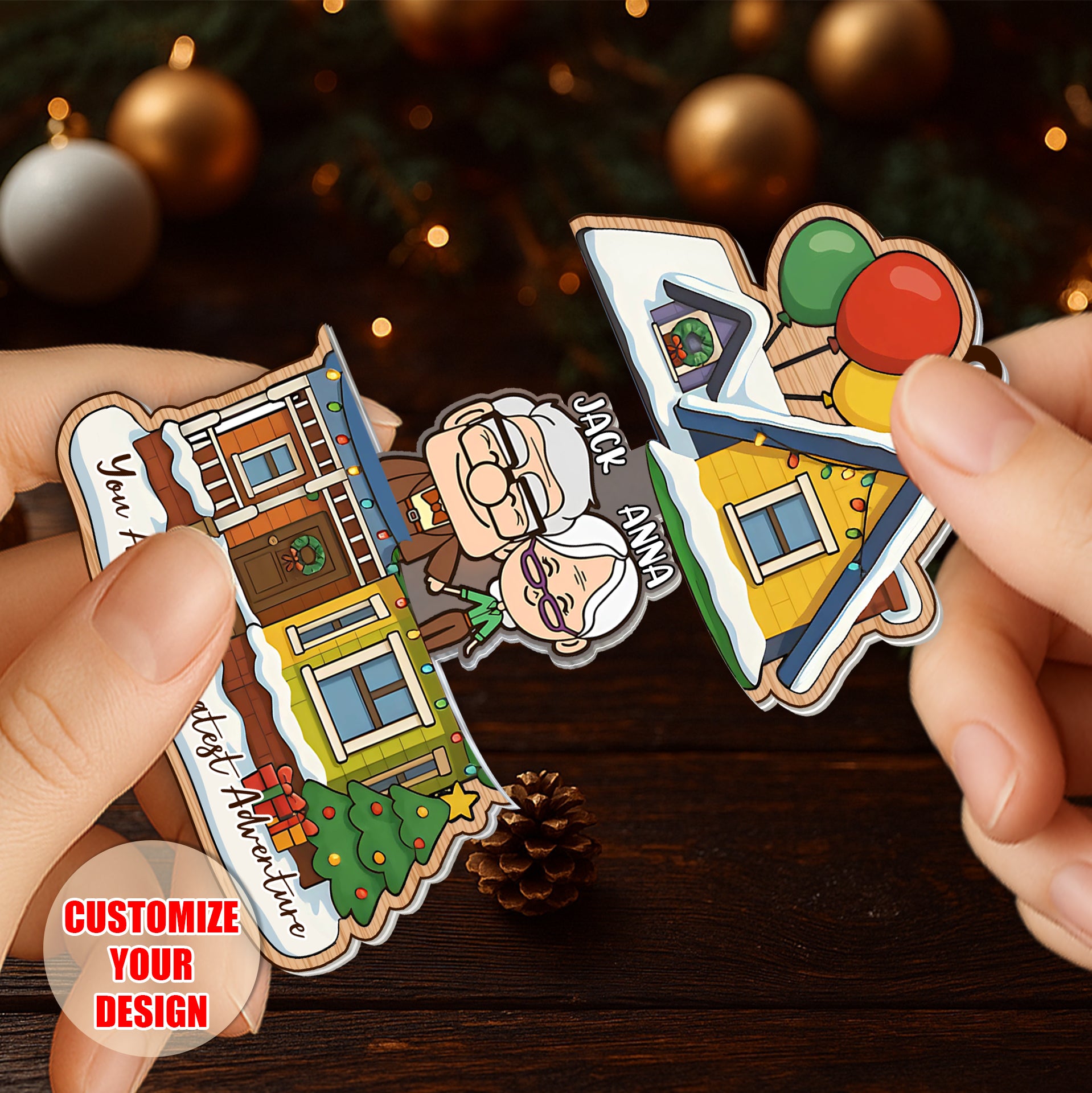 You Are My Greatest Adventure - Personalized Sliding Reveal Acrylic Keychain For Couples-P2510-0903-mk6
