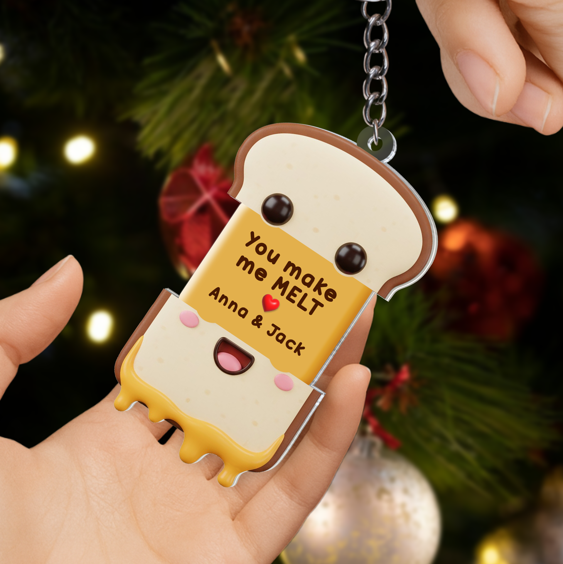 You Make Me MELT - Personalized Sliding Reveal Acrylic Keychain-P2510-1501-mk5